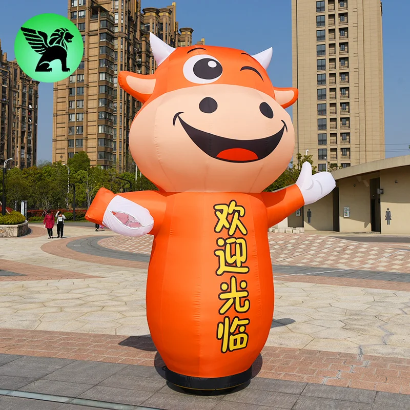 3m Milk Promotional Inflatable Cow Cartoon Customized Cow Inflatable For Advertising A4249