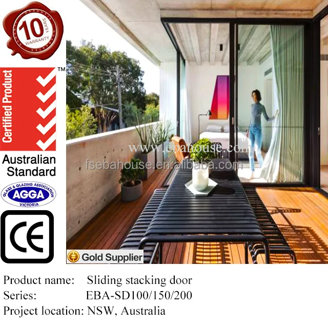 AS2047 Australian aluminium glass door patio door