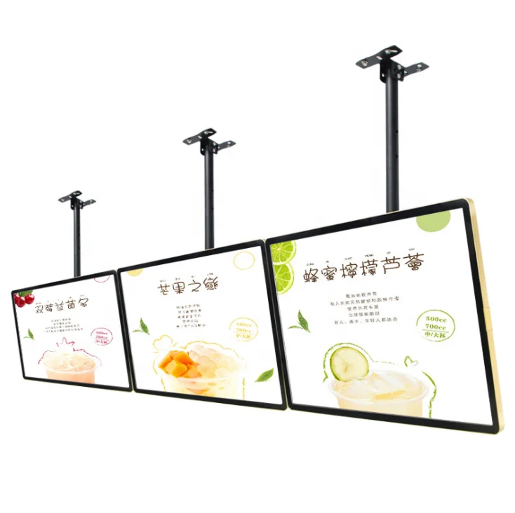 Customized advertising display shop menu board bar hanging Milk Tea LED menu light box