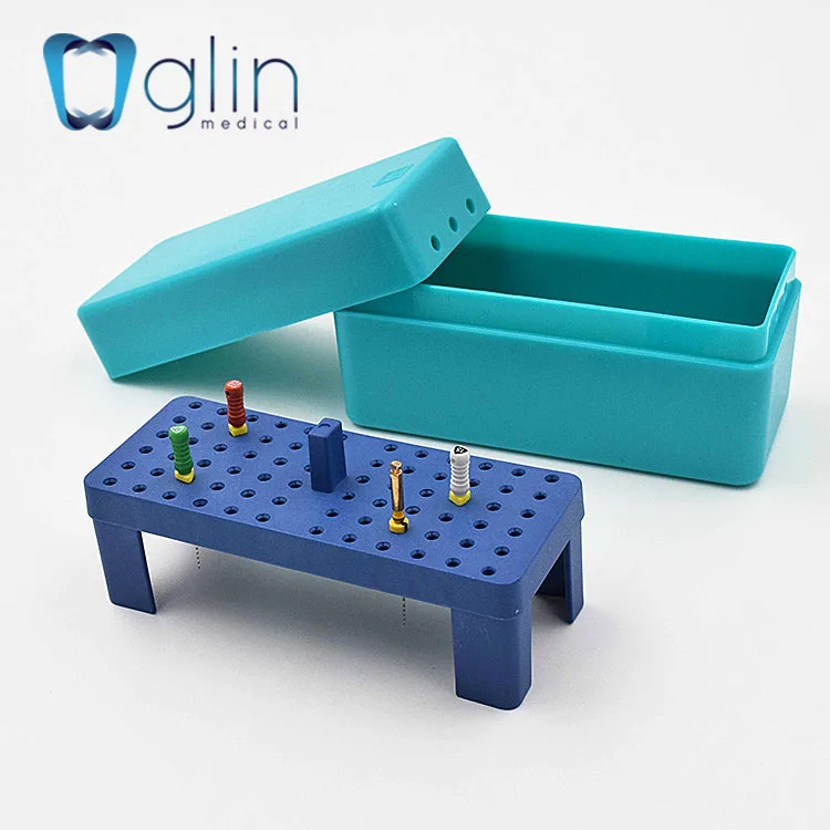 dental sterilization cassette bur holder sterilizer box plastic Dental place storage autoclave dental endo