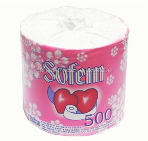 Easy Soluble in water Embossing Standard Toilet Tissue Paper Roll for USA Market from China supplier