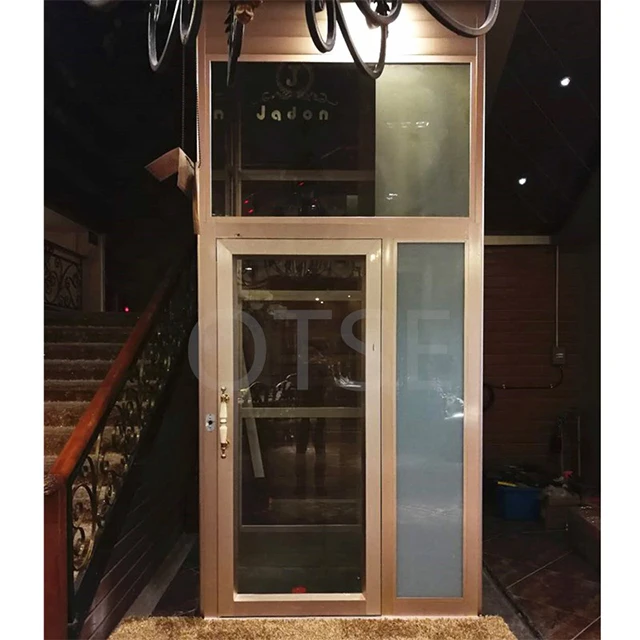 Cheap Home Elevator For 2-5 Person Residential Elevator Home Lift Price With Glass Shaft