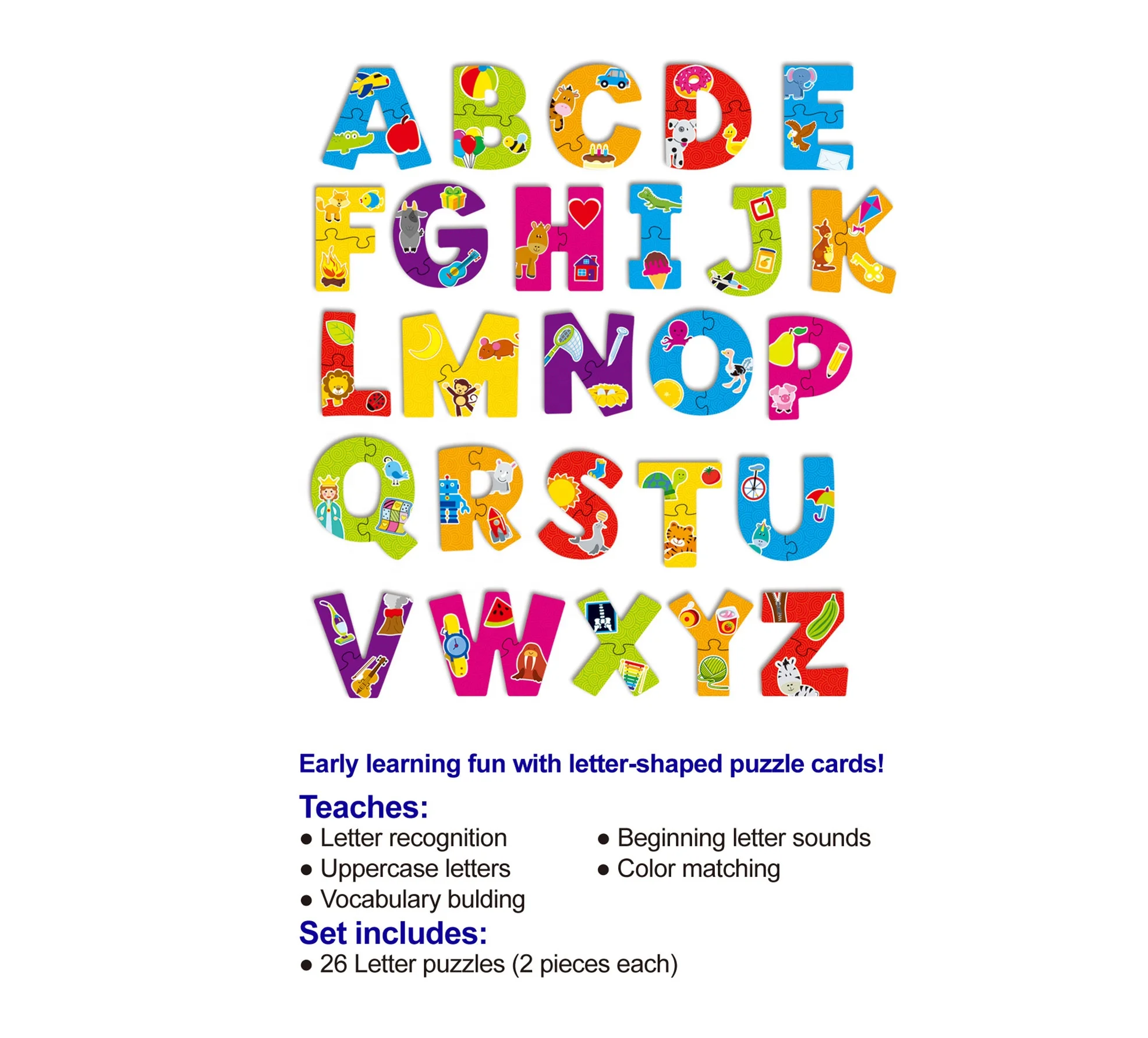 
learning puzzle cards English 