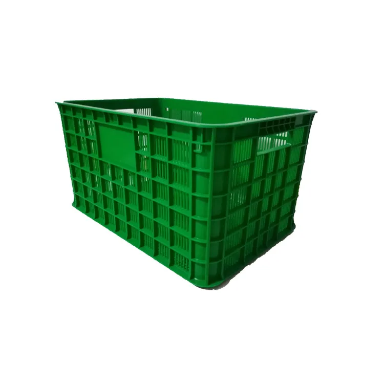 hot sale Plastic mesh crate with lid for seafood lobster crab 65L 60kg load capacity Plastic trays crates and containers