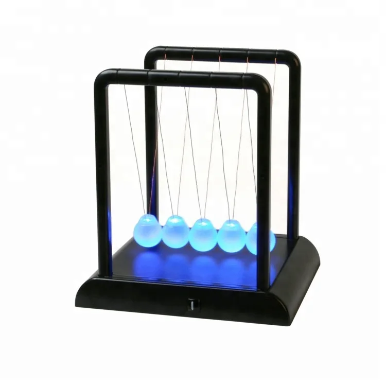 Desktop swinging physics balance ball led metal large newtons newton cradle