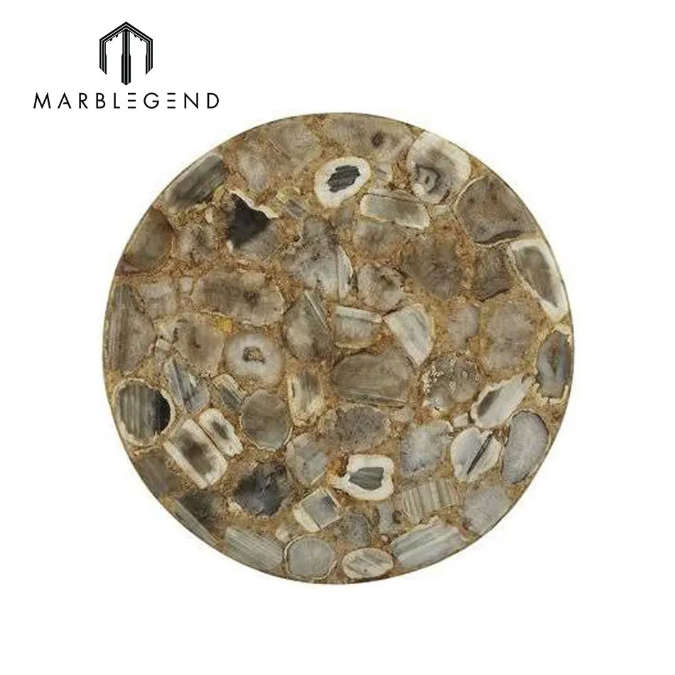 
Brazilian Natural Agate Coffee Table Top 