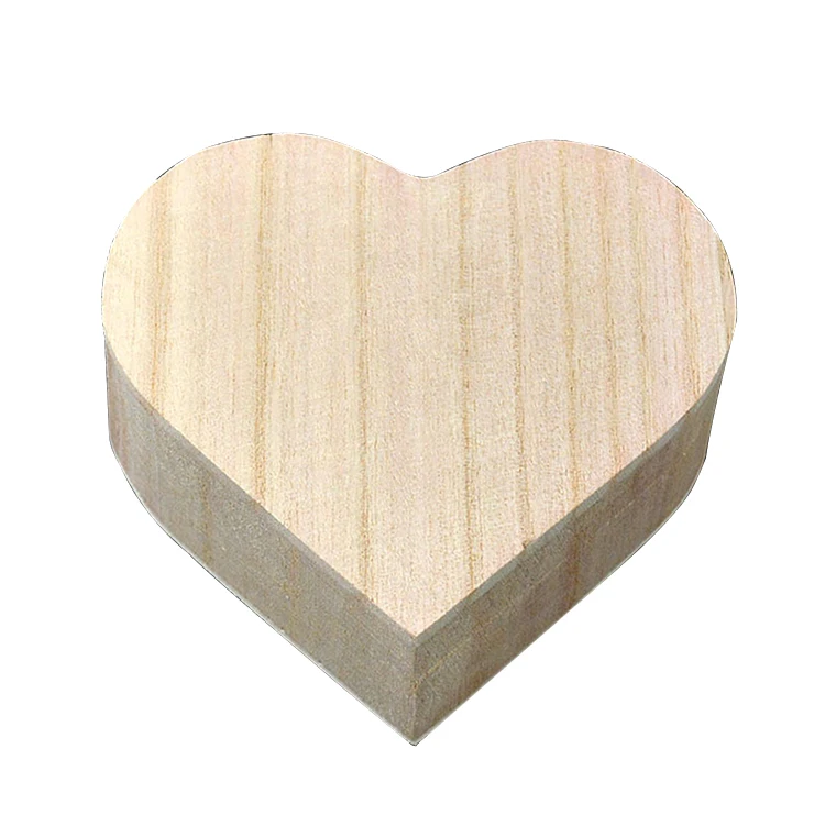 Wholesale Promotional Custom Handcrafted heart shape wooden box