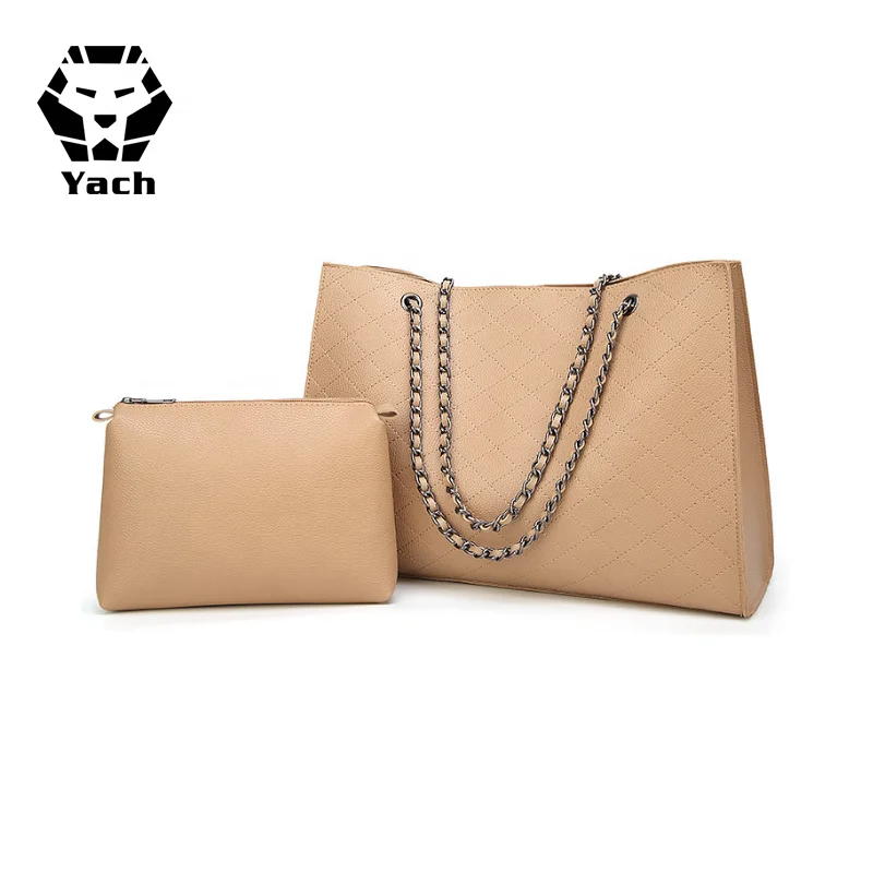 Custom lady pu fashion latest beautiful model wholesale trendy handbag name brand purses and women hand bag ladies handbags set