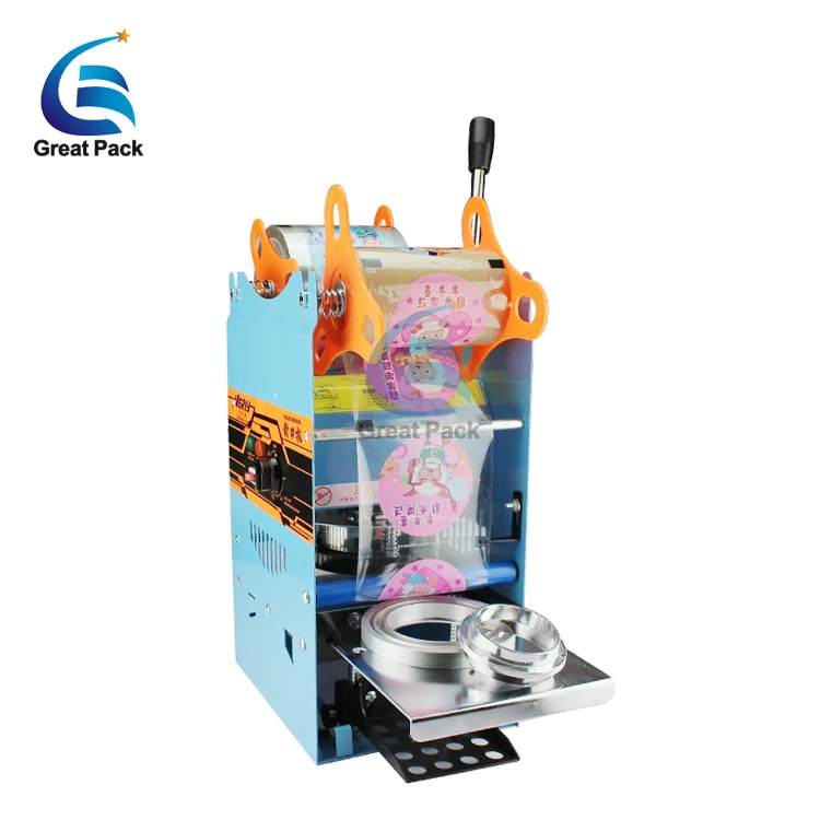 Small scale plastic cup sealing machine