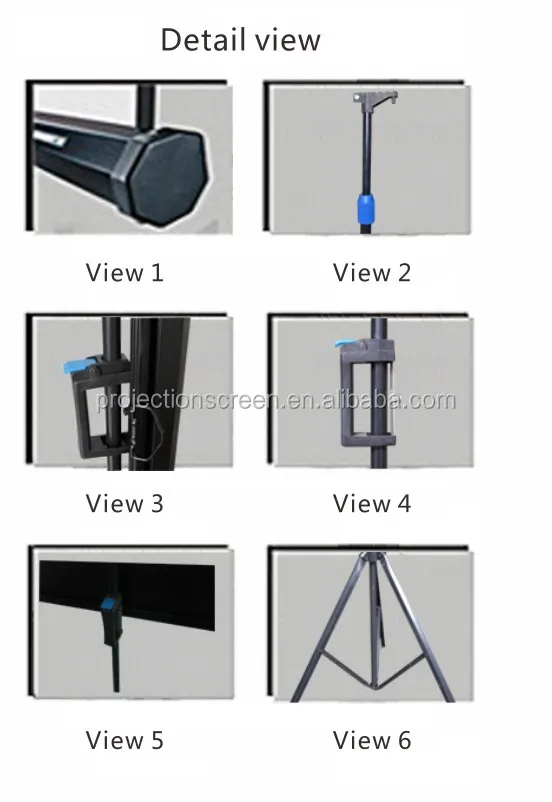 Портативный проекционный экран со штативом 70x70 дюймов круглый для проектора