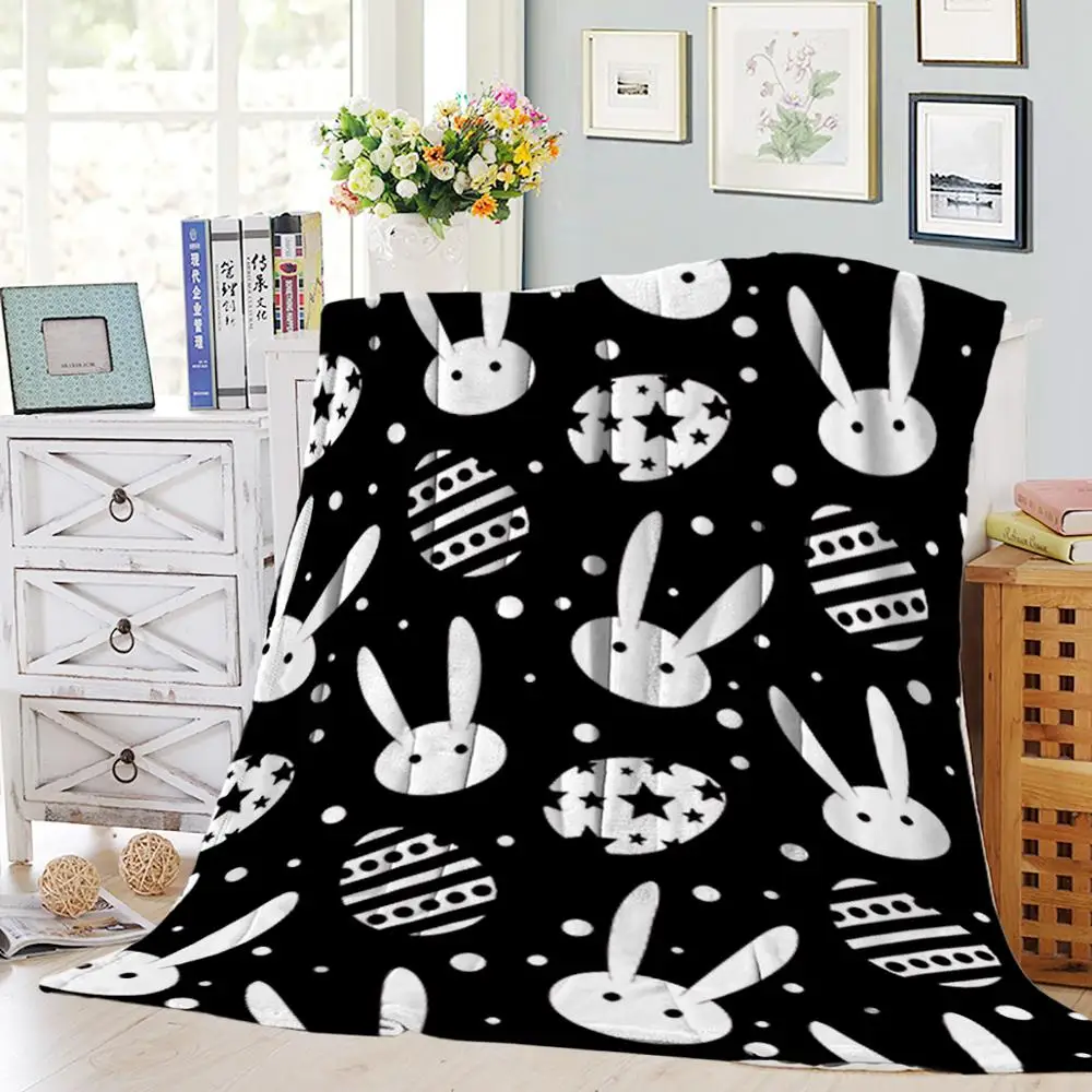 
Cartoon Rabbit Pattern Kids Weighted Blanket Fleece Baby Milestone Blanket 