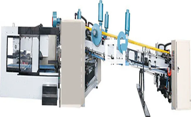 Vacuum transfer high speed automatic flexo printer slotter die-cutter &folder gluer strapping production line