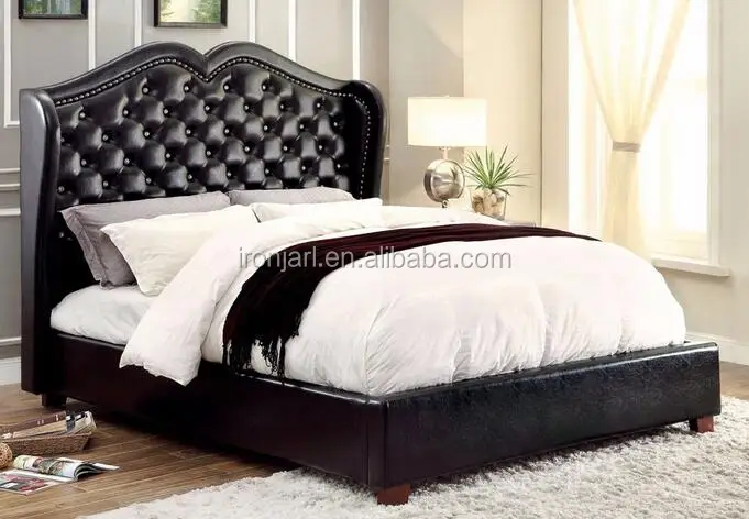 Pink Kids Bedroom Furniture Girl Style Faux Leather Bed Frame Y