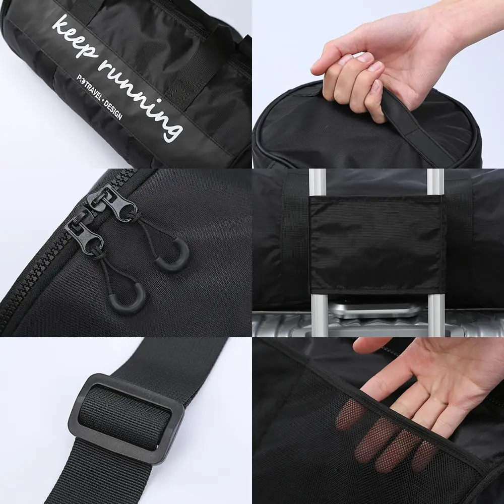 Nylon Folding Bag Water Proof Zipper Bag Sport Gym Travel Duffel Bag Fitness