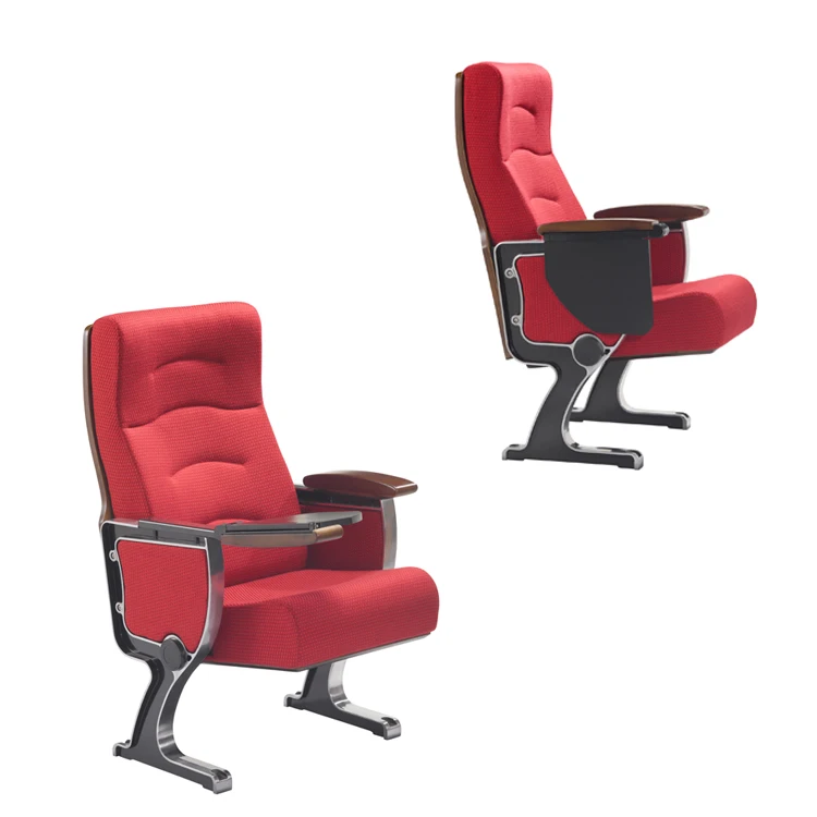 University lecture hall folding auditorium chair with writing desk
