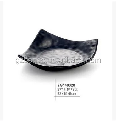 Black melamine dishes dinner set, cheap melamin bowl, sushi dessert bowl