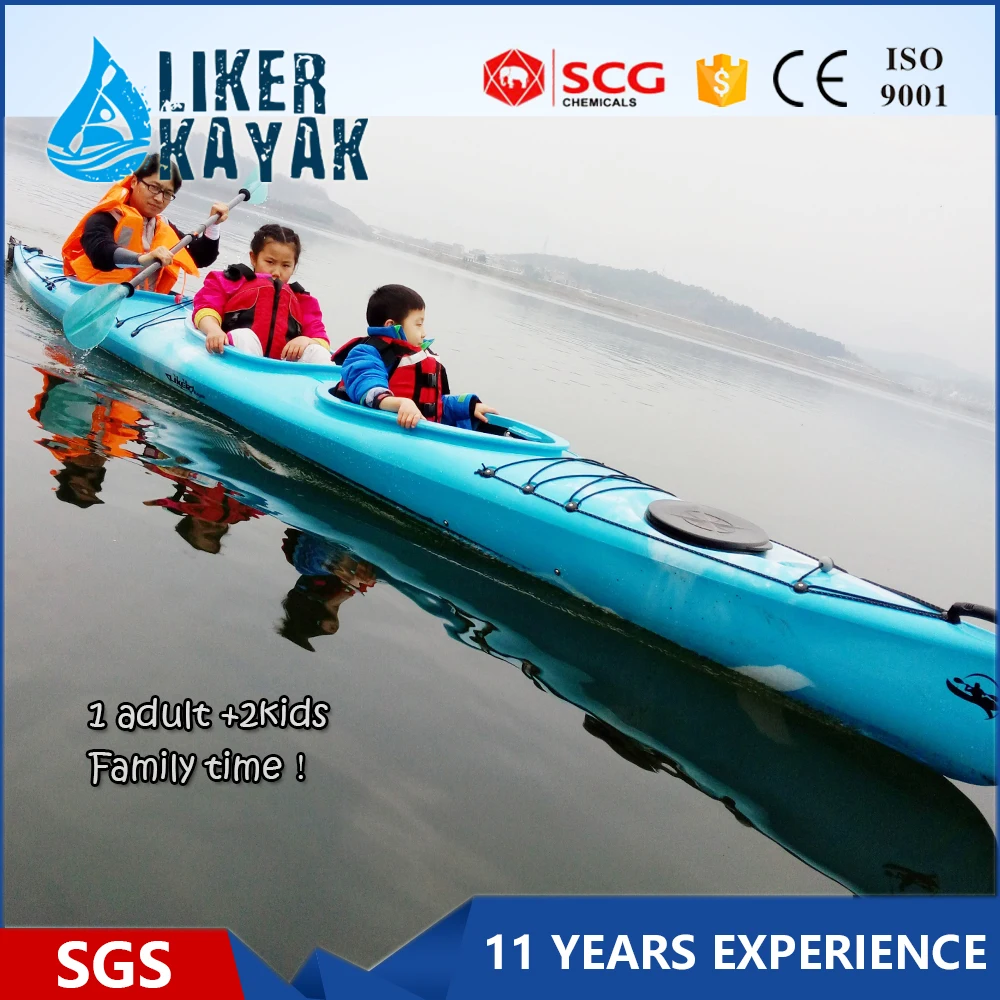 WEEKEND FUN 3 Person Sea Kayak Pesca plastic racing kayak with CE