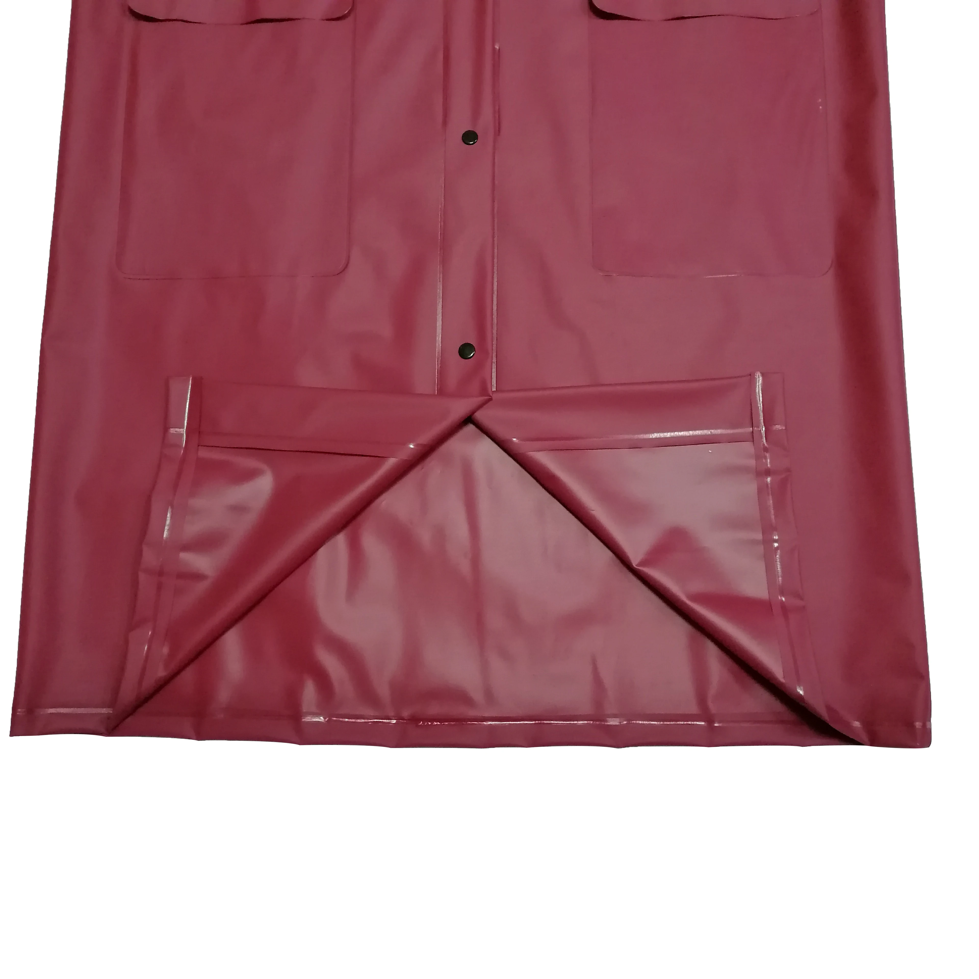 Hot sale custom reusable PVC long waterproof adult rain coat with Hoods and Sleeves plastic raincoat