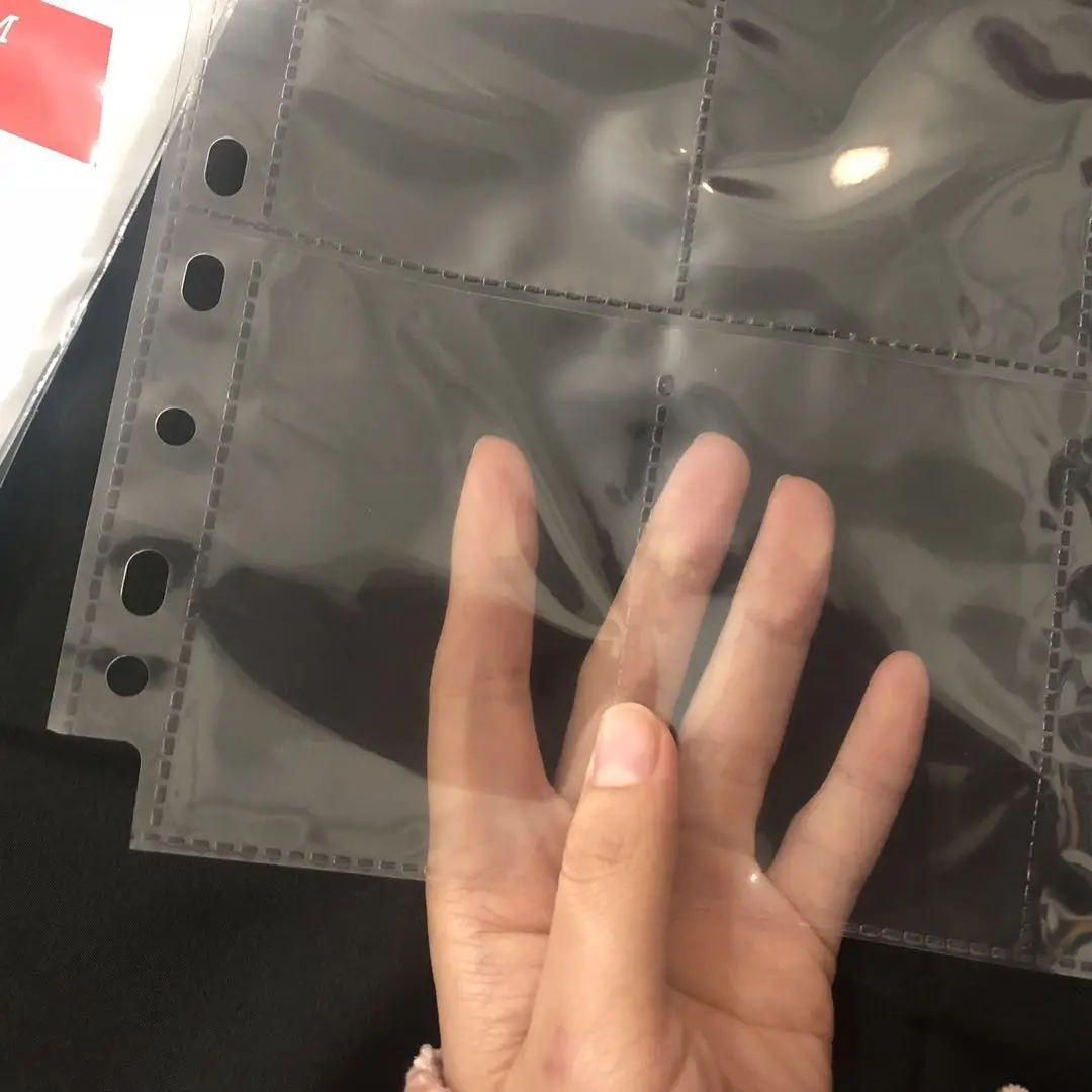 Custom 9 Pocket card binder sleeve and playing card album sleeve game card Protector with transparent