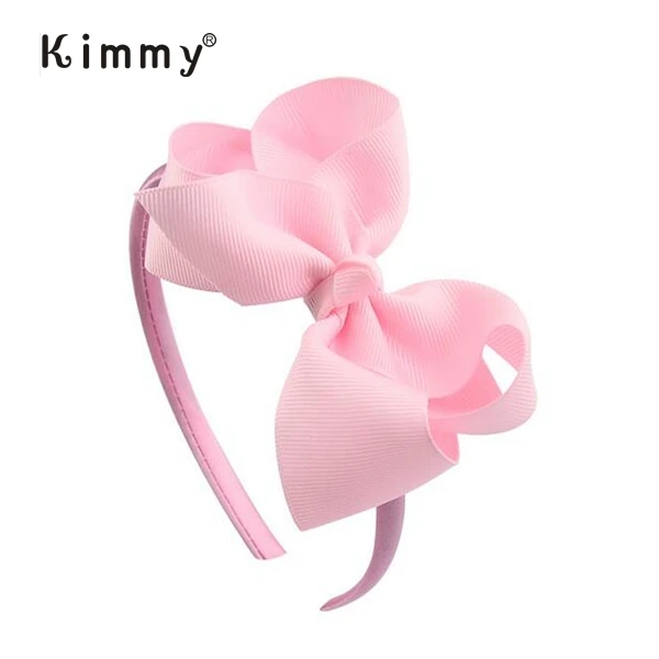Wholesale Solid Color Grosgrain Ribbon Bow With Band for Girls