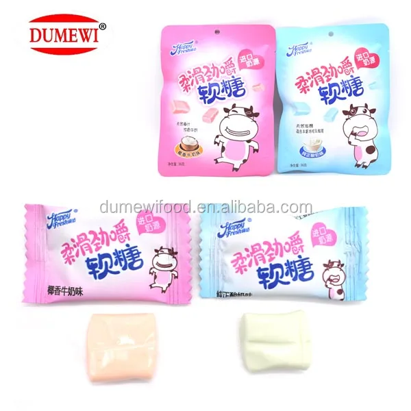 Sweet Assorted Fruit Flavor Chewy Milk Soft Candy