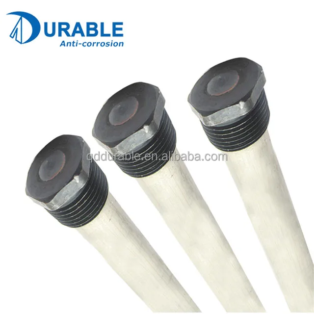 Anti rust water heater parts Magnesium anode rod with hex plug