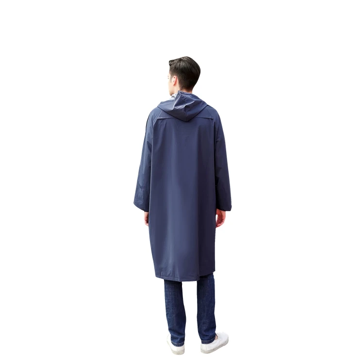 
PVC Adults Yellow Long Rubber Raincoat with Hood custom raincoat 