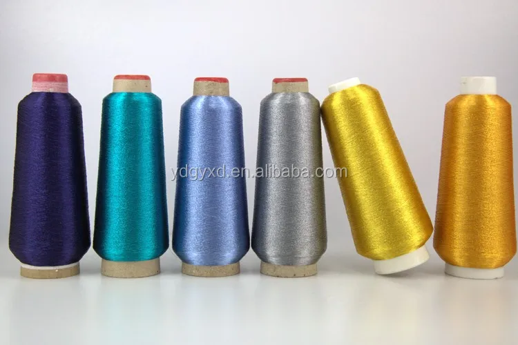 
lurex mtallic yarn Ms Type Gold Embroidery Polyester Metallic Yarn For Weaving polyester Metallic Yarn for embroidery 