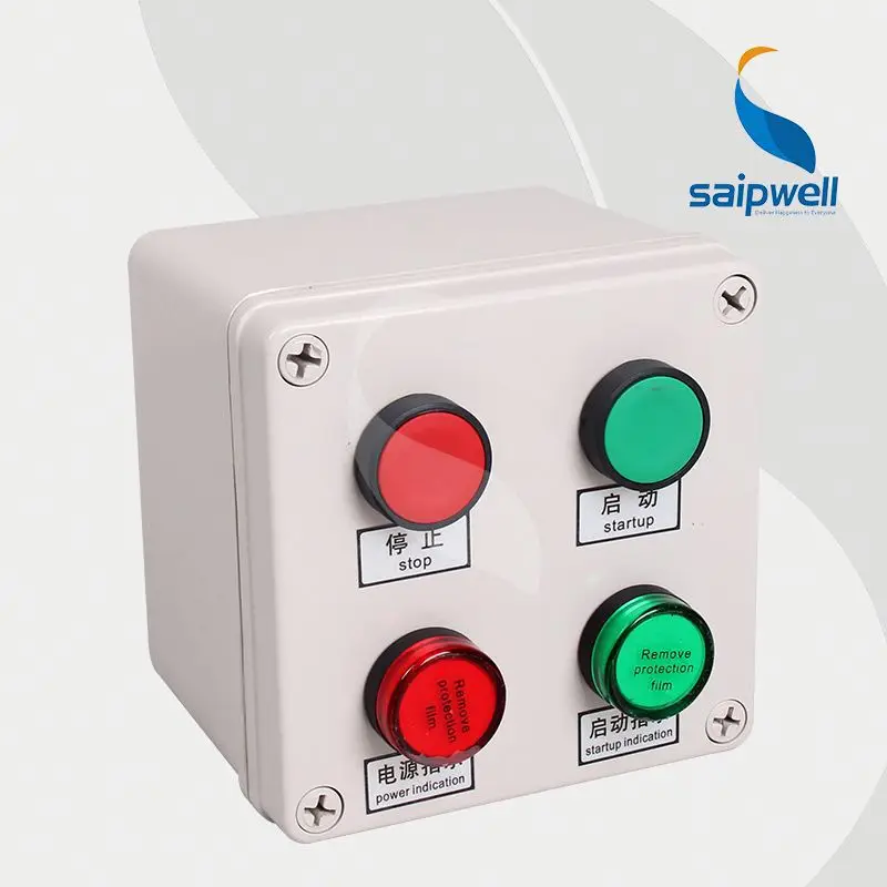 
With Push Button and Signal light power control switch cabinet 