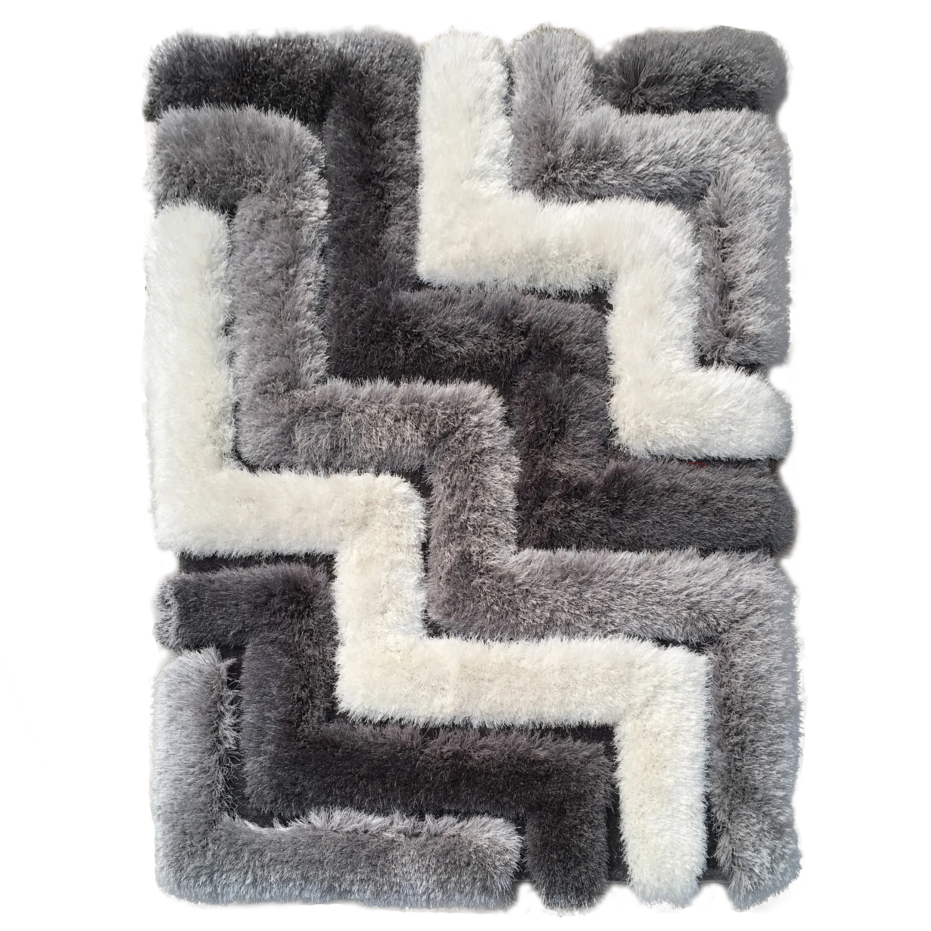 New arrival modern area luxury Extra Large area size big wave 3D living room rugs carpet