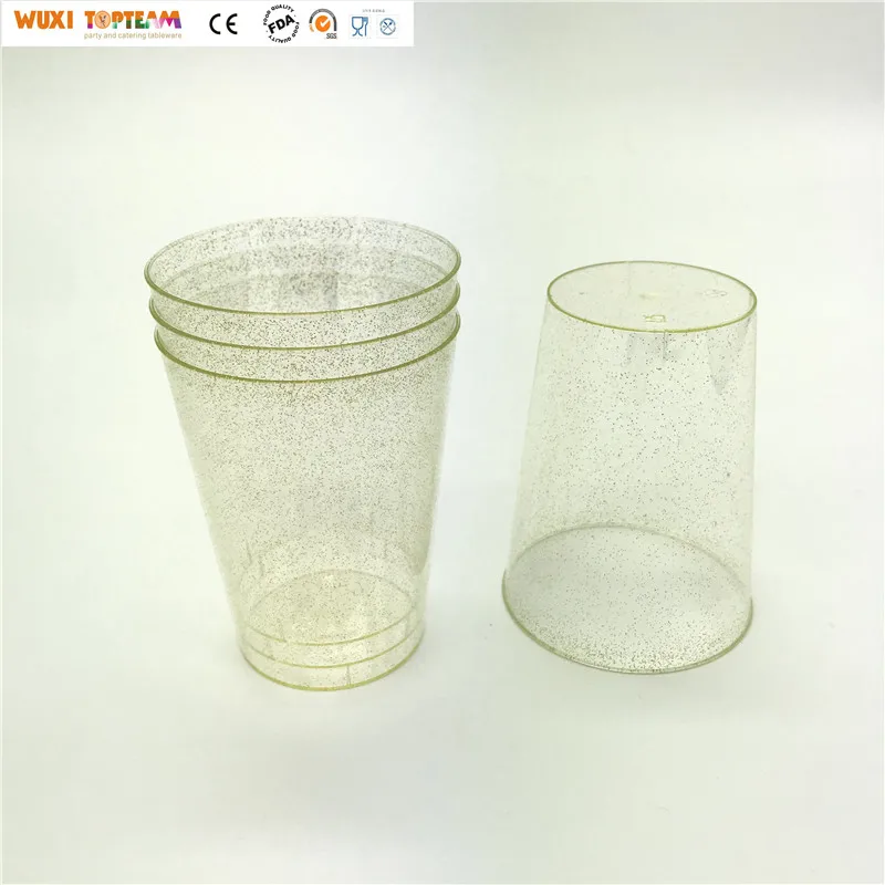 Fancy Gold Glitter Plastic Cup