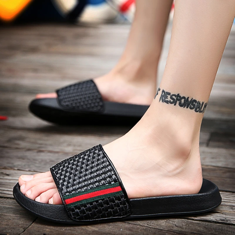 Новый дизайн, дешевые шлепанцы для мужчин, сандалии, высококачественные мужские тапочки, сандалии, плетеные тапочки, обувь