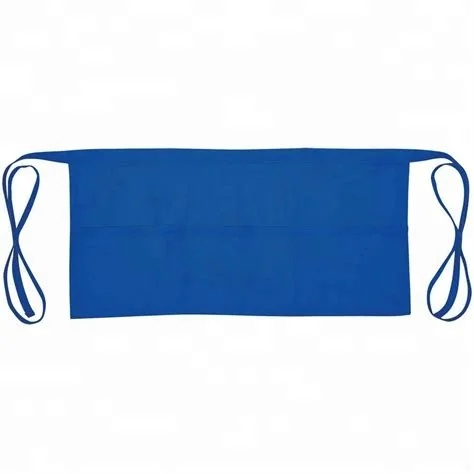 Wholesale Cheap 100% MJS Spun Polyester Waist Apron and Restaurant Bistro with 3 Pockets Waitress or Waiter Apron