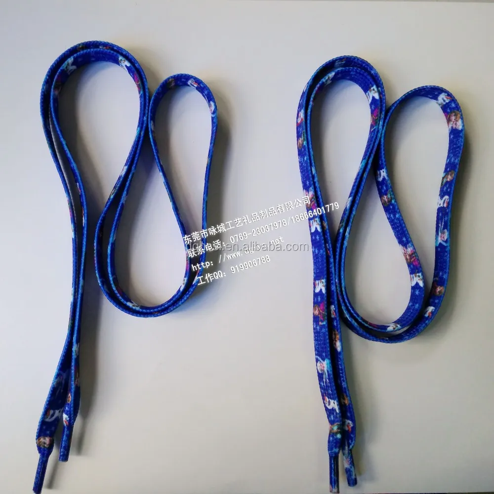 
Dongguan Yongcheng manufacture for shoe laces, the snow queen shoe laces, custom shoe laces for kids. 