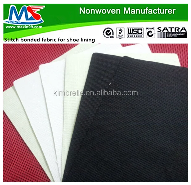 
Customed nonwoven stitch bonded fabric good used as shoe lining 
