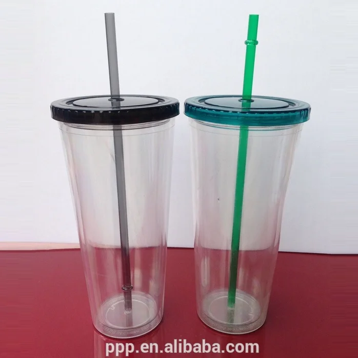 
Тонкий и высокий соломенный стакан/двухслойная соломенная чашка/герметичная соломенная чашка с крышкой 