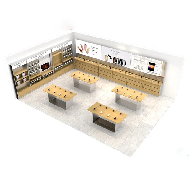 Customized Mobile Phone Shop Display Counter Showcase Jewelry Store Showcase For Sell