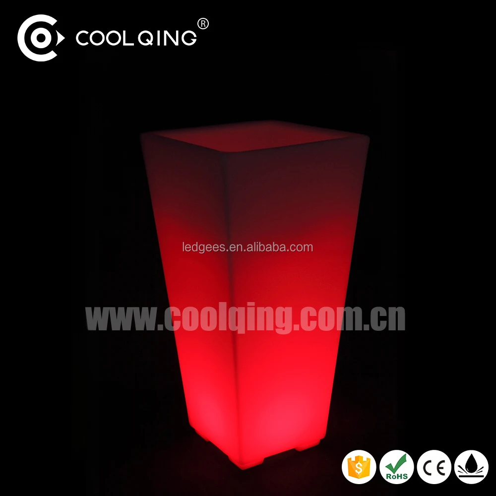 Acrylic led plastic flower pot&Acrylic led flower vase