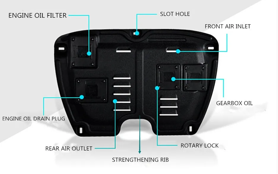 JINKE independent designed alloy steel chassis engine guard cover