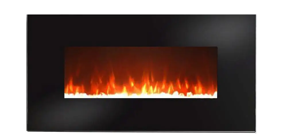 37 inch wall hanging electric wall mounted fireplace heater with remote control
