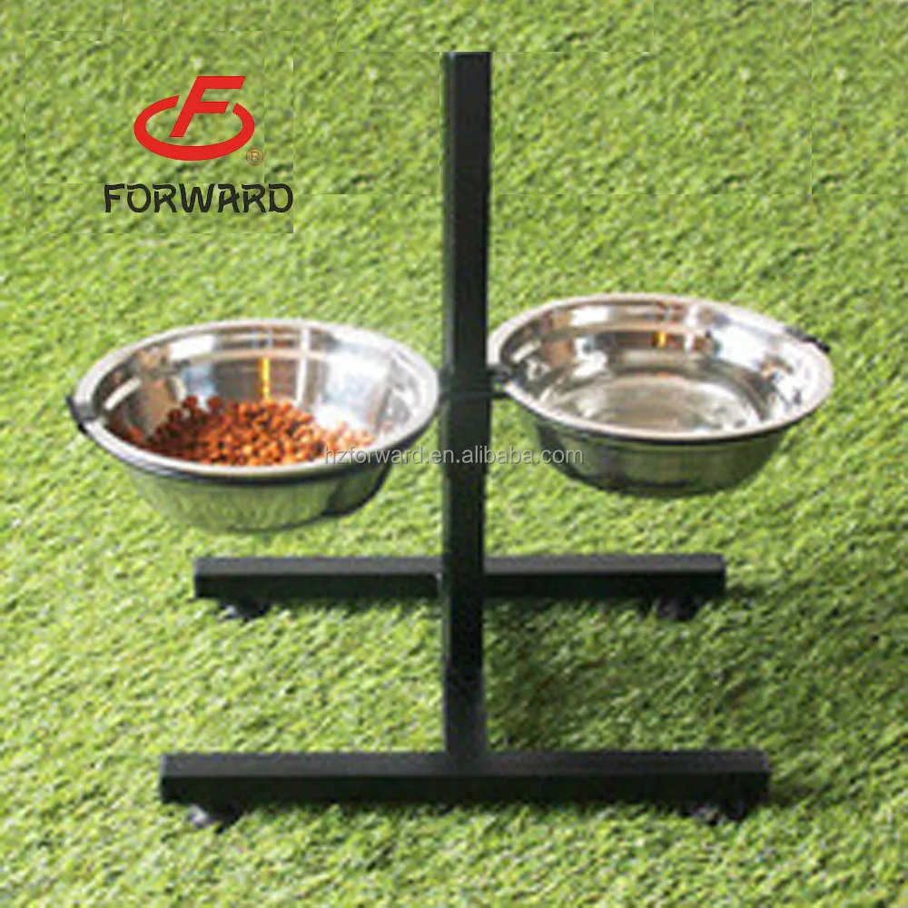
Adjustable stainless steel dog bowl with stand for wholesale 