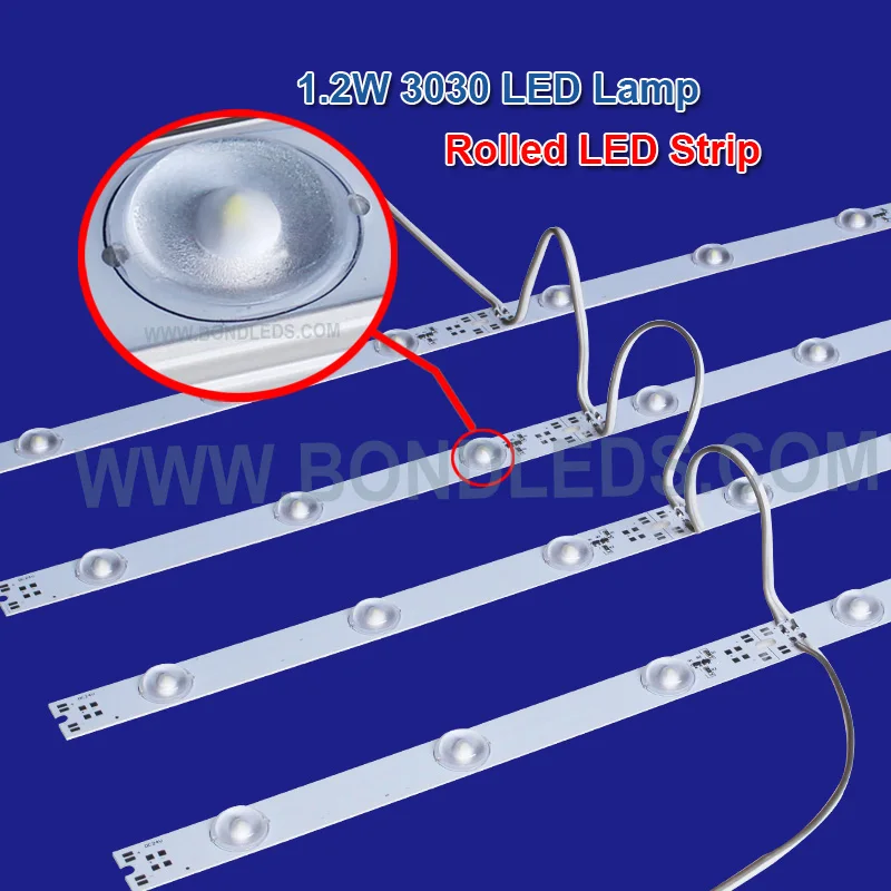 lattice 12v led strip 3030 with optic lens for lightbox