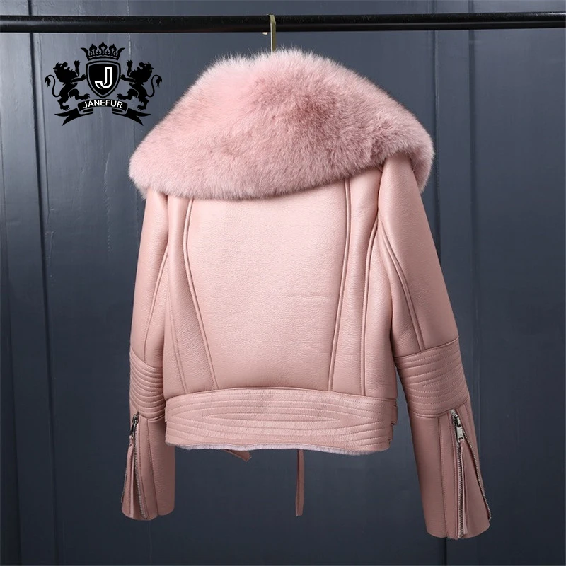 2019 Hottest Seller High Quality German Winter Coat Brands Leather Fur Overcoat Over Size Cheap Price Lamb Fur Coat