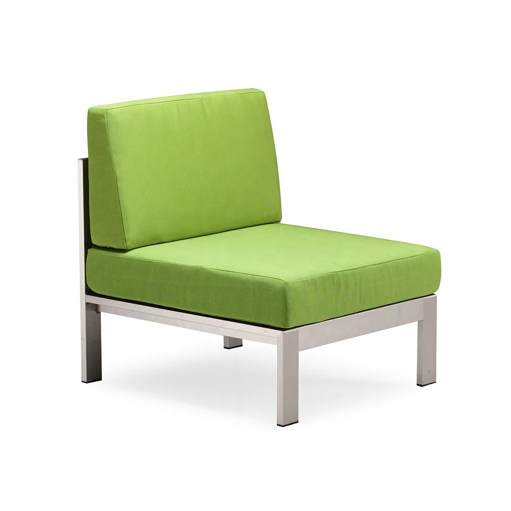 Outdoor furniture metal frame fabric cushion luxury garden sofa