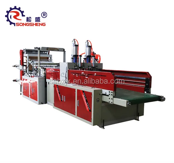 SS-DFR Automatic Plastic High Speed Shopping Bags Forming Machine Epc Device T-shirt Bags Making Machine