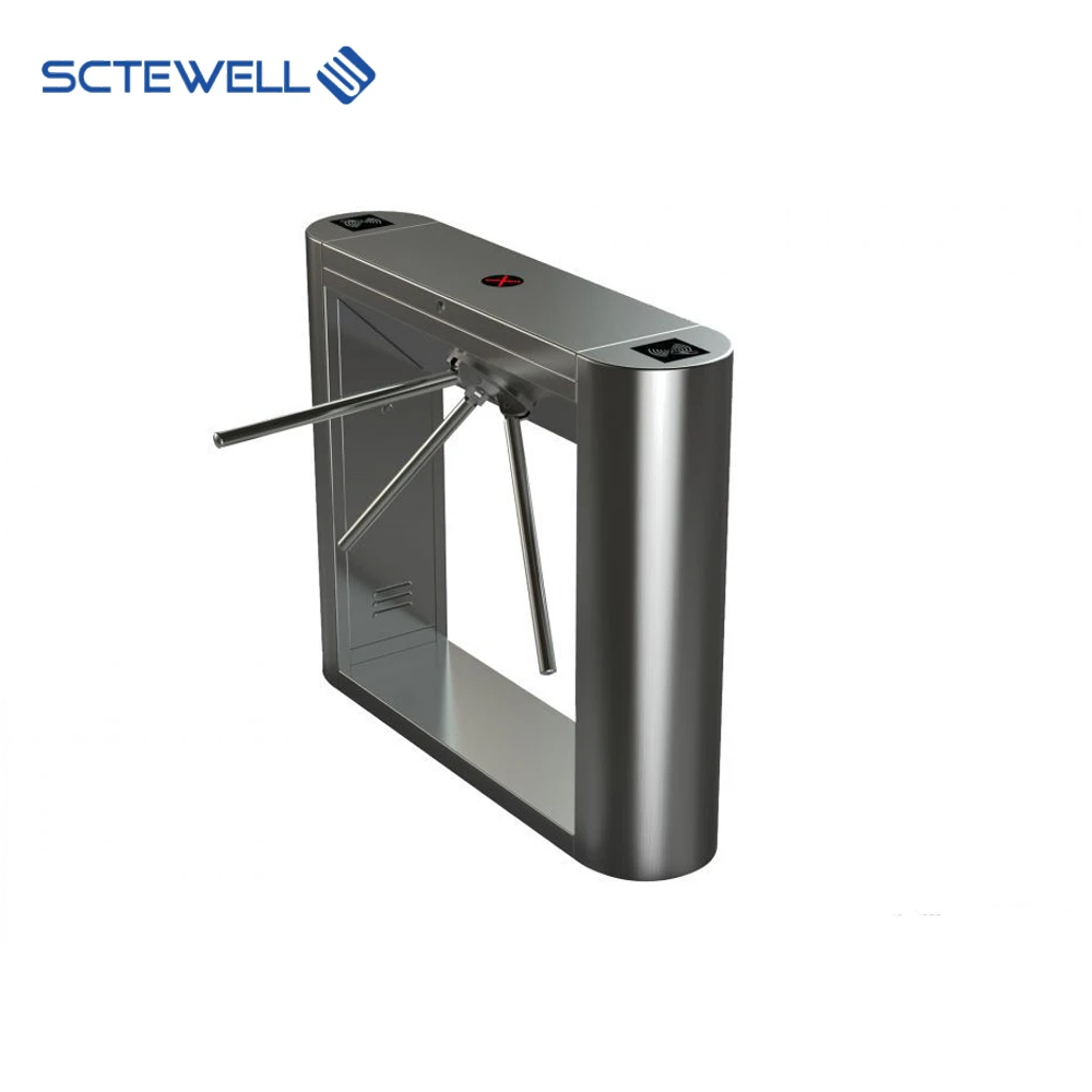 Security 304 Stainless Steel Tripod Turnstile Gates Drop Arm Turnstile QR Code Reader Three Roller gates Guangdong Manufacturer