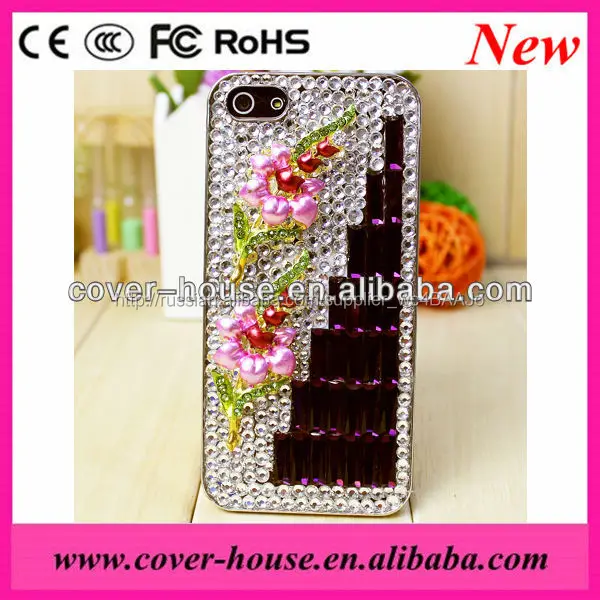 Довольно 3D шику горный хрусталь чехол для iPhone 5