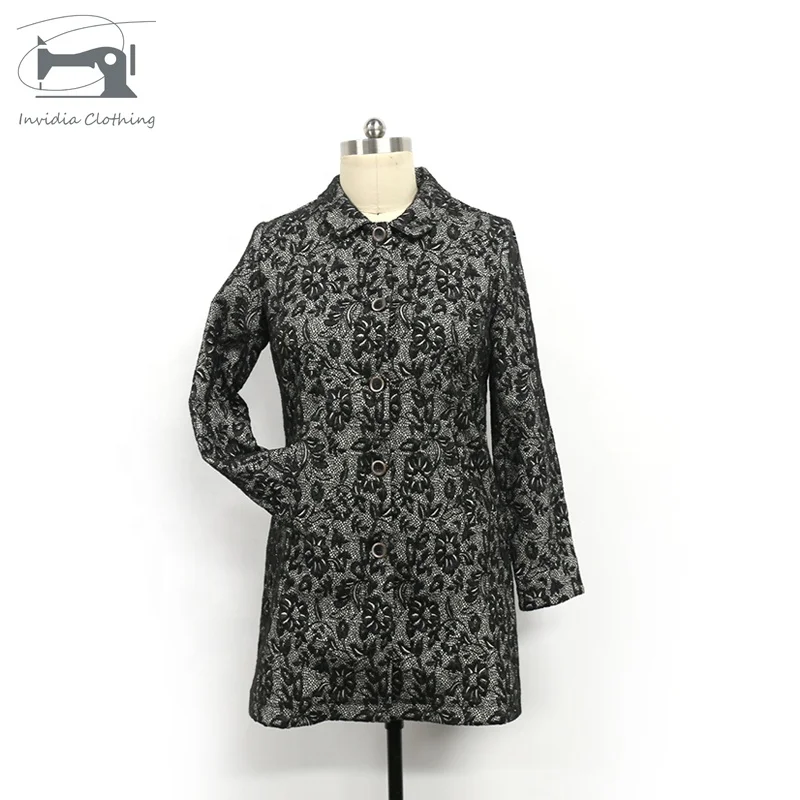 
Wholesale Women Winter Single Breasted Trench Button Lapel Ladies Woolen Long Coat Woman 