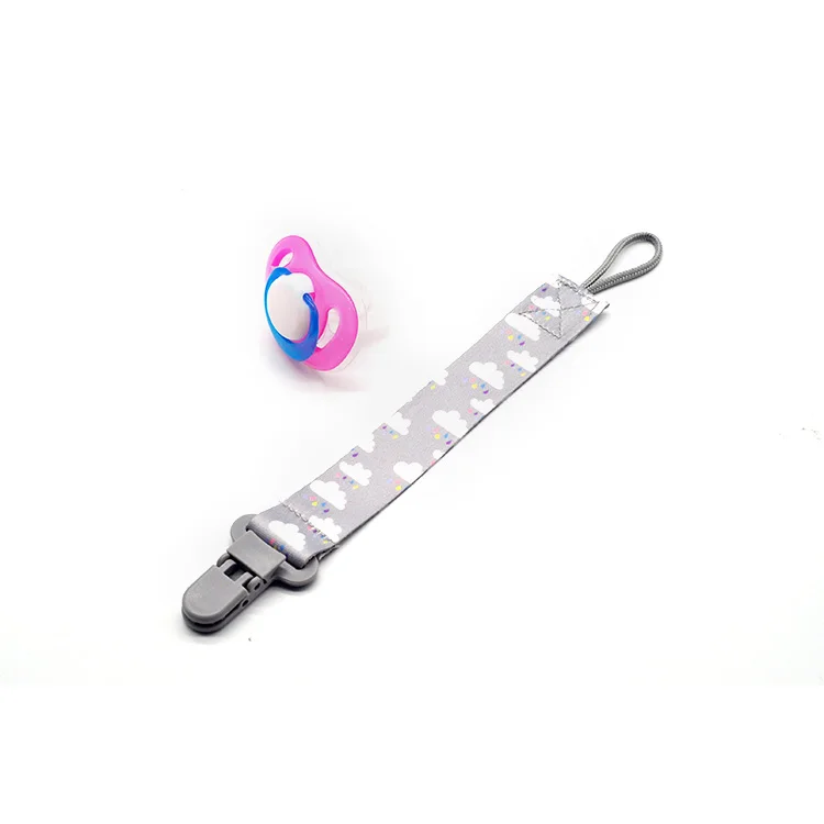 Supplier ribbon baby pacifier clip chain kids nipple soother holder