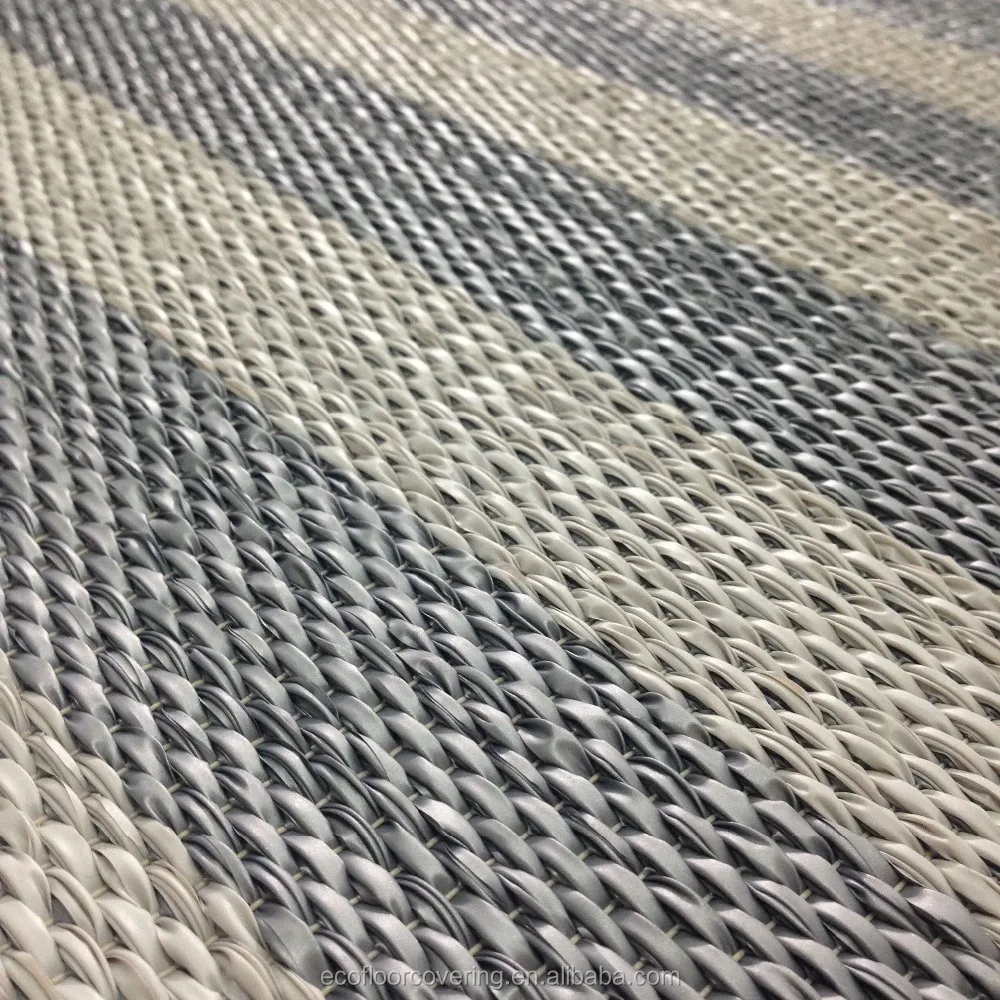 Bolon flooring woven vinyl bolon pvc carpet recycled plastic rugs for door mat and housesold